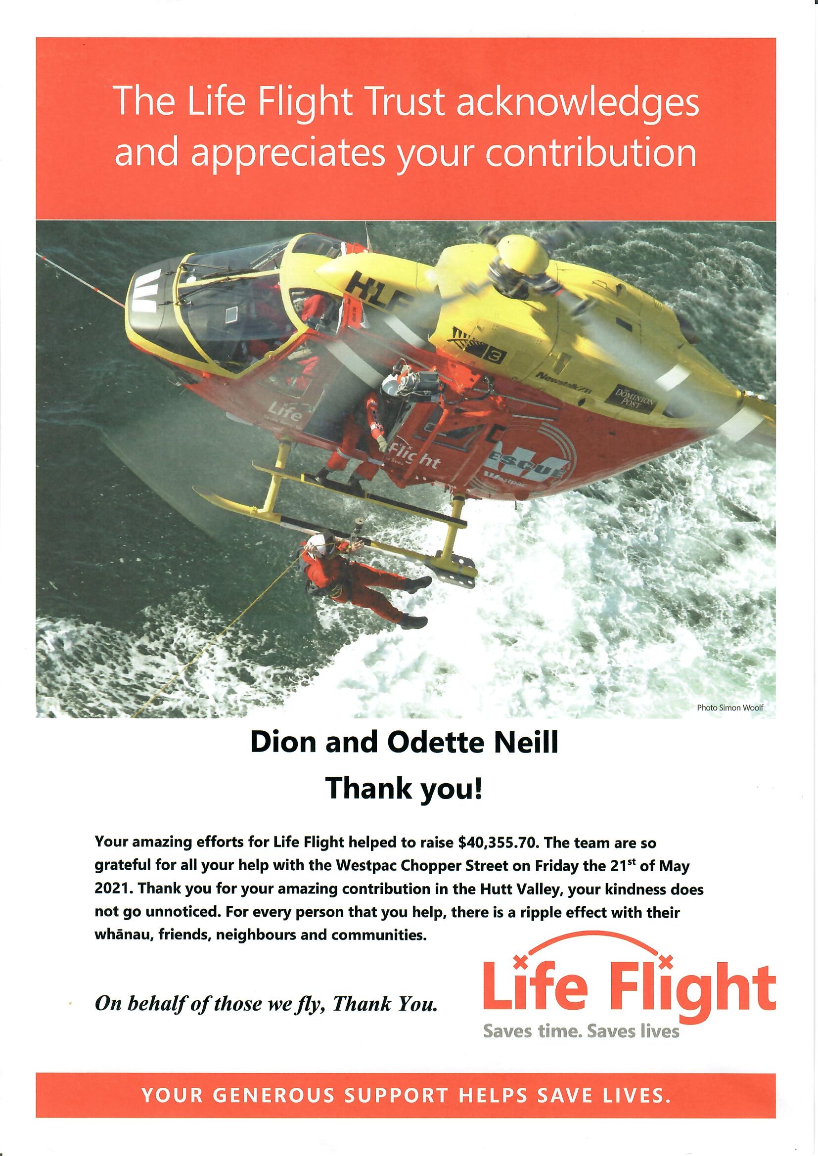 Featured image for “Supporting the Life Flight Trust”